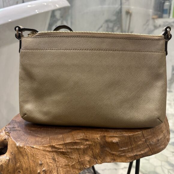 COACH Darcy Bow East West Crossbody Black Handbag 9 x 6 x 1 Metallic Pewter - Picture 12 of 12